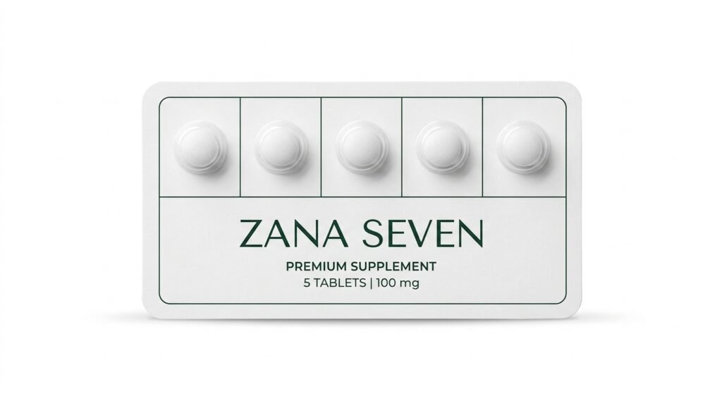 Zana Seven Tablet Blister Packs — lab-tested botanical product photo