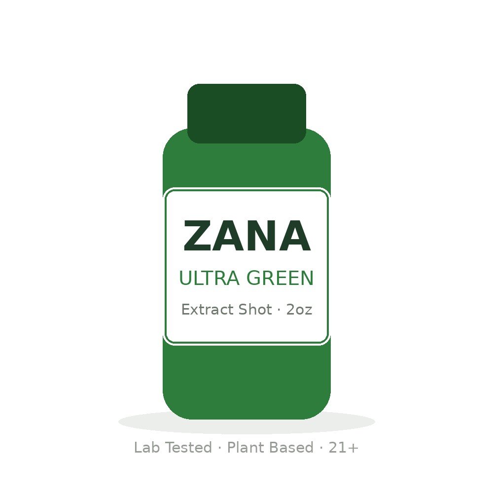 ULTRA GREEN Extract Shot · 2oz — lab-tested Zana product