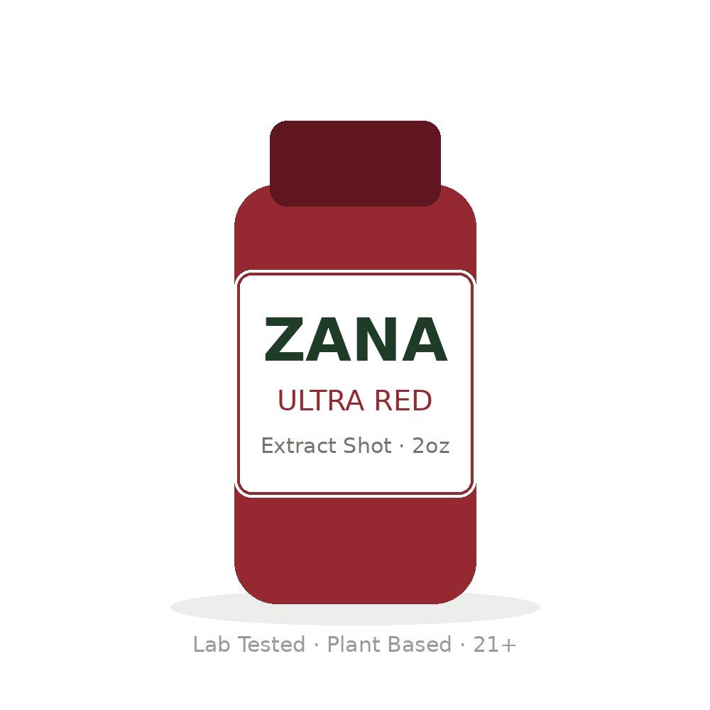 ULTRA RED Extract Shot · 2oz — lab-tested Zana product