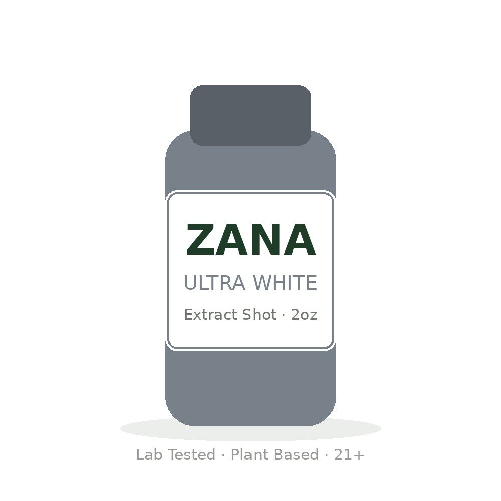 ULTRA WHITE Extract Shot · 2oz — lab-tested Zana product