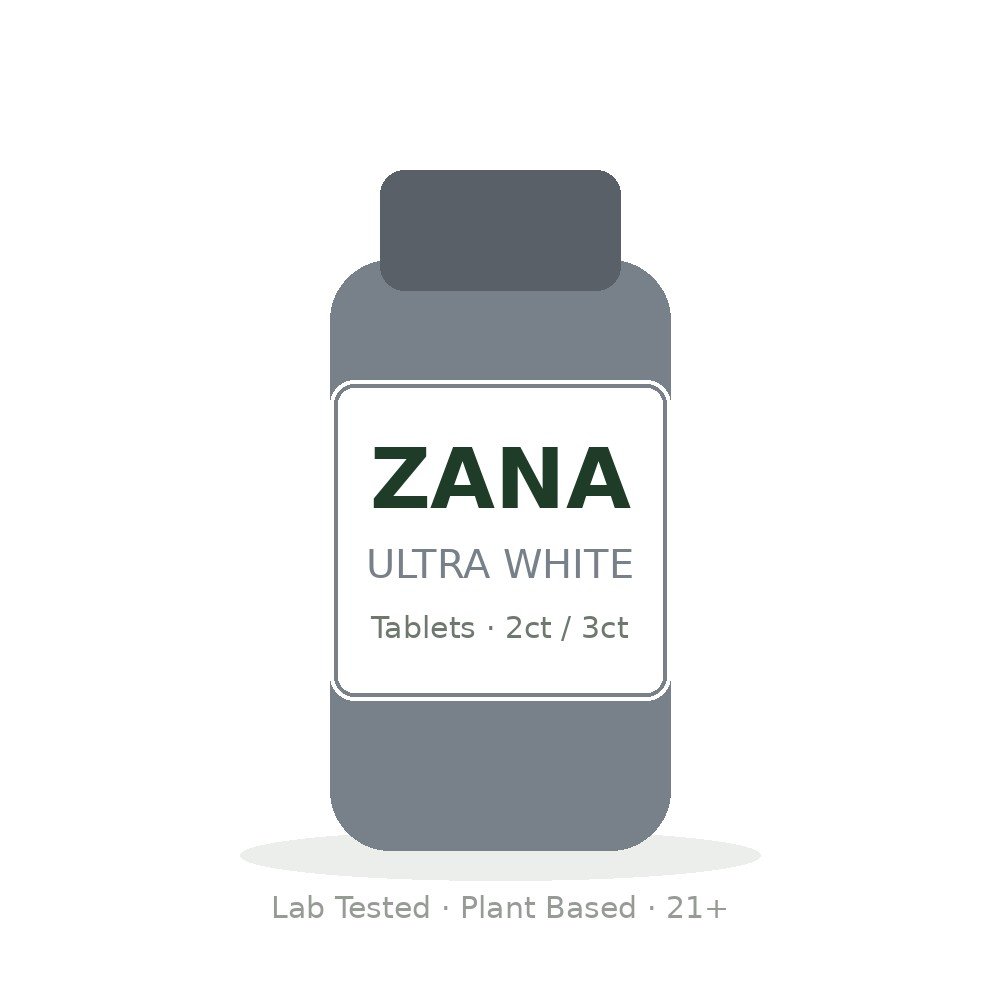 ULTRA WHITE Tablets · 2ct / 3ct — lab-tested Zana product
